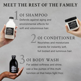Davines OI Hand Balm beside a ruler showing 2.54 fl oz travel-friendly sizing