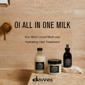Davines bottle detail showing spray nozzle and easy application for styling