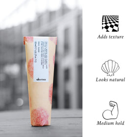 Davines paste close-up label showing brand details and quality