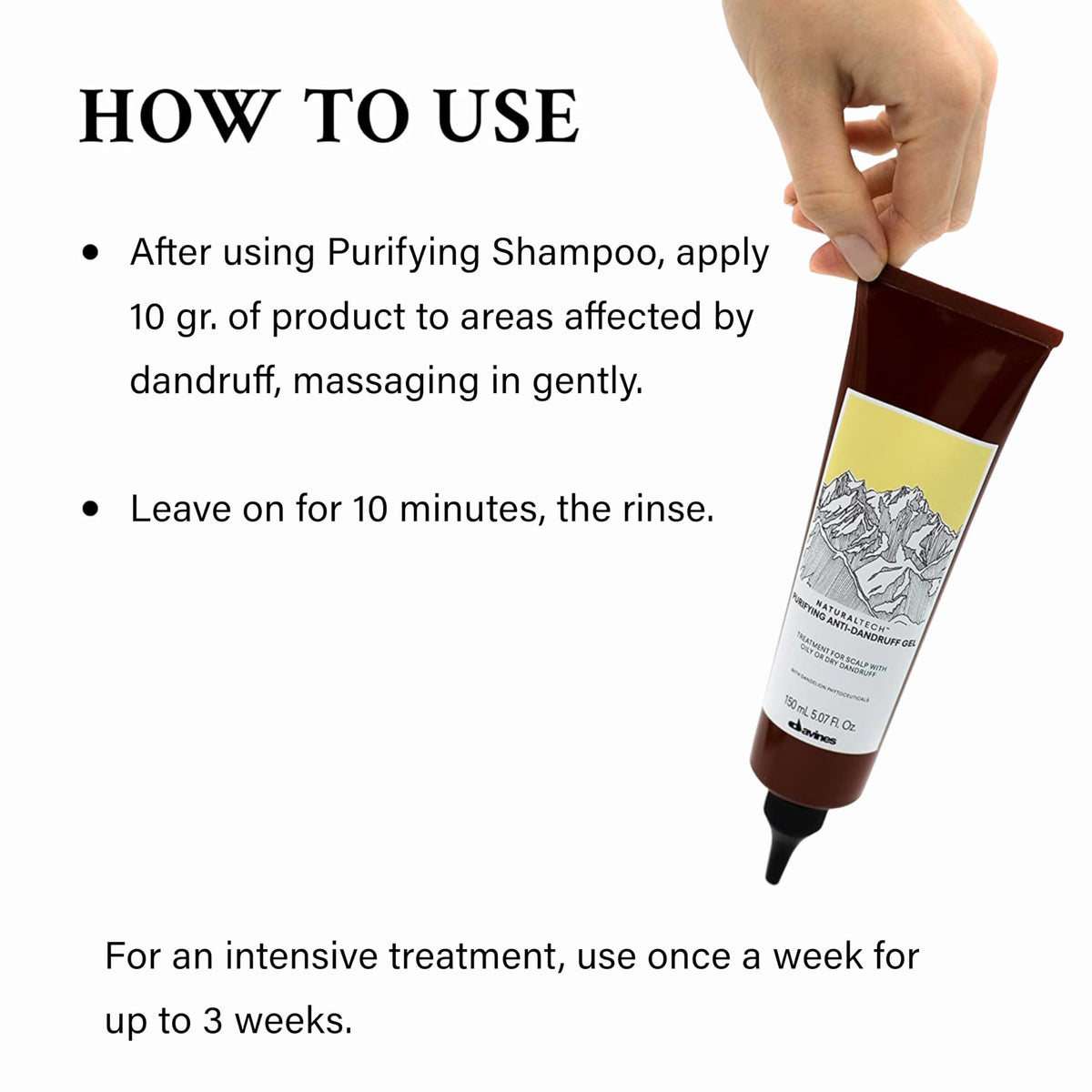 Davines Purifying Gel being massaged into scalp for cleansing benefit