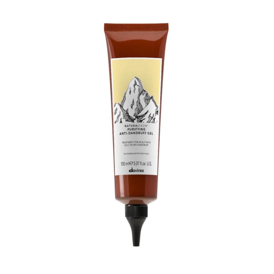 Davines Purifying Gel front packaging shows product and benefits
