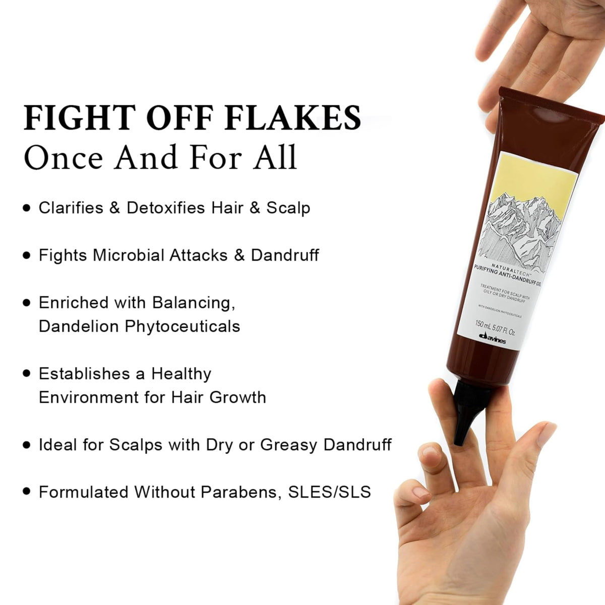 Davines Purifying Gel translucent gel texture close-up for clarity