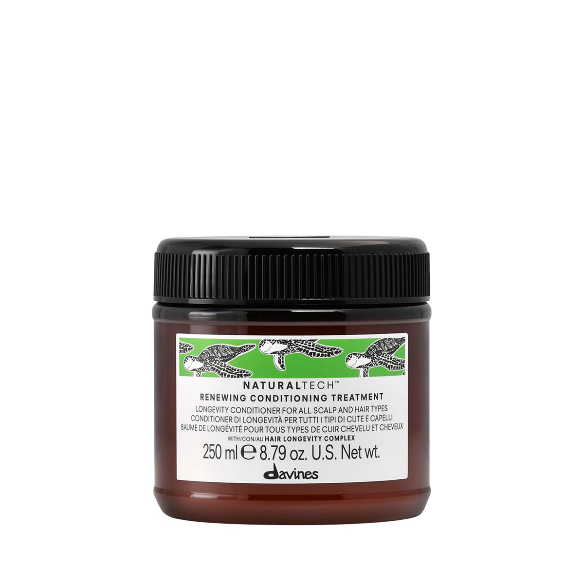 Davines front bottle showing Renewing Conditioning Treatment benefits