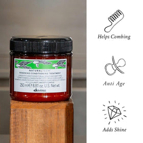 Davines product texture close-up demonstrating lightweight conditioning feel