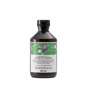 Davines renewing shampoo front packaging shows product and brand benefits