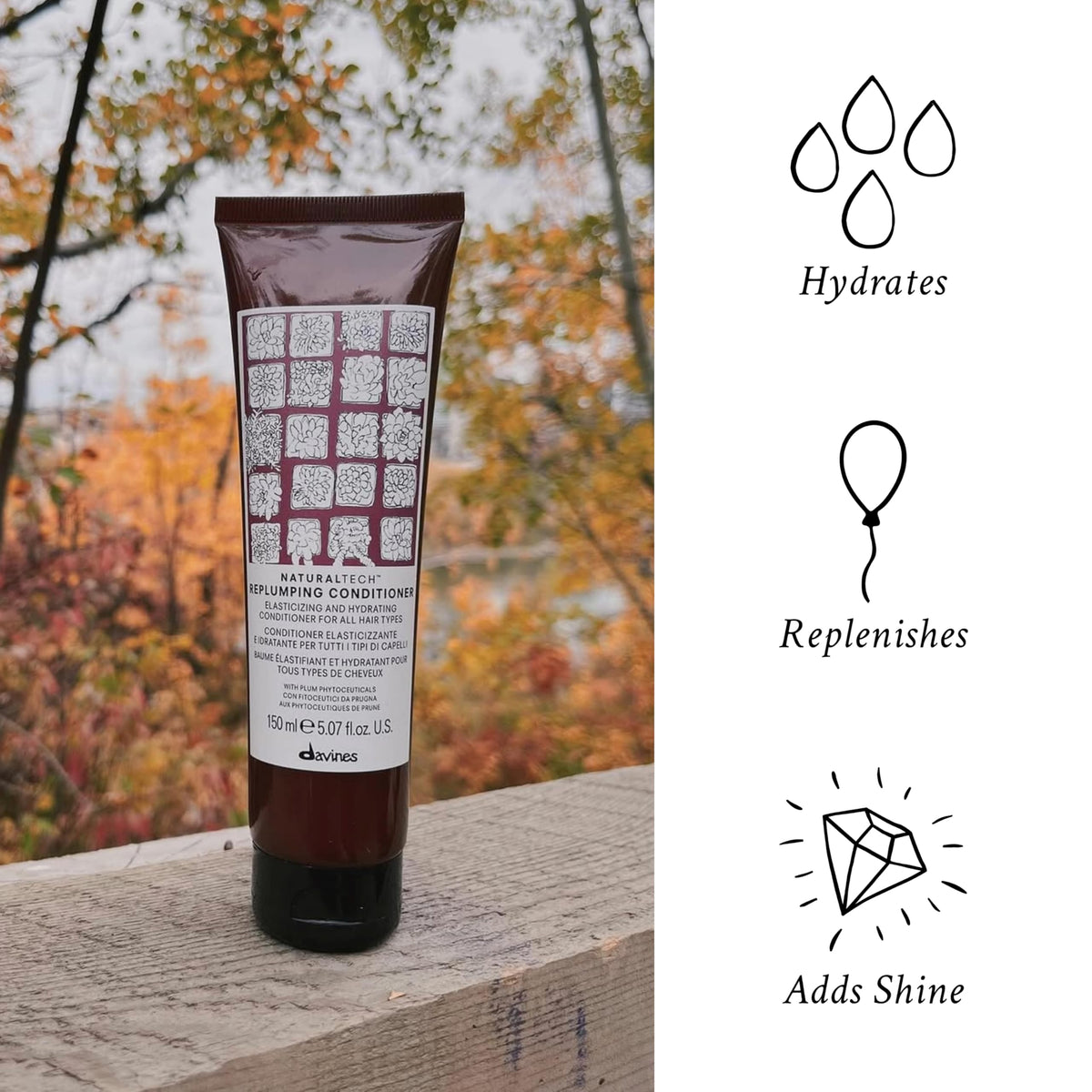 Davines pump dispenser close-up for controlled, mess-free application benefit