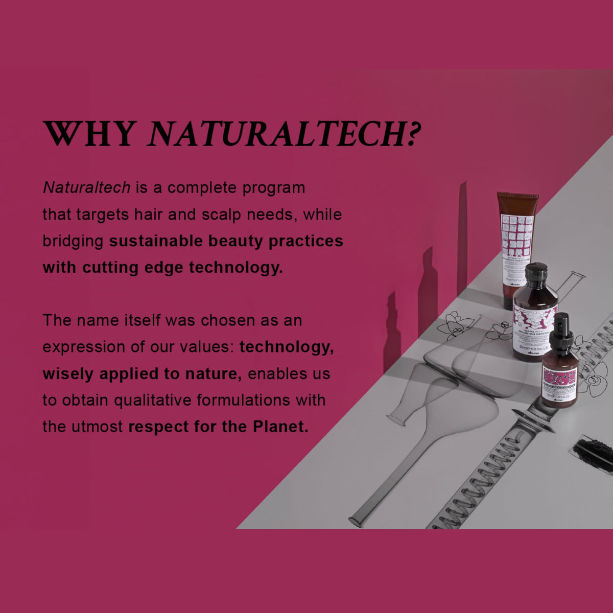 Davines product next to a ruler showing 5.07 fl oz scale for sizing clarity