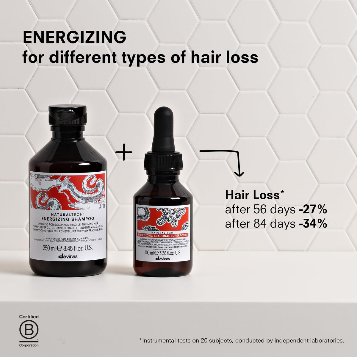 Davines serum texture on fingers showing lightweight formula benefit