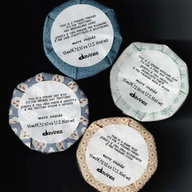 Davines shine wax open jar revealing creamy contents for precise application benefit