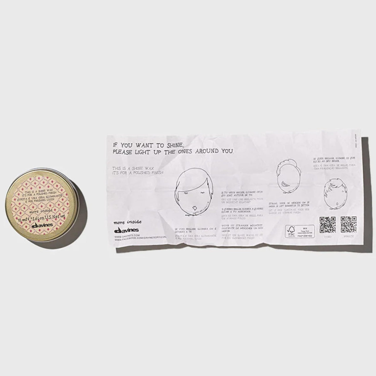 Davines shine wax creamy texture close-up for easy distribution benefit