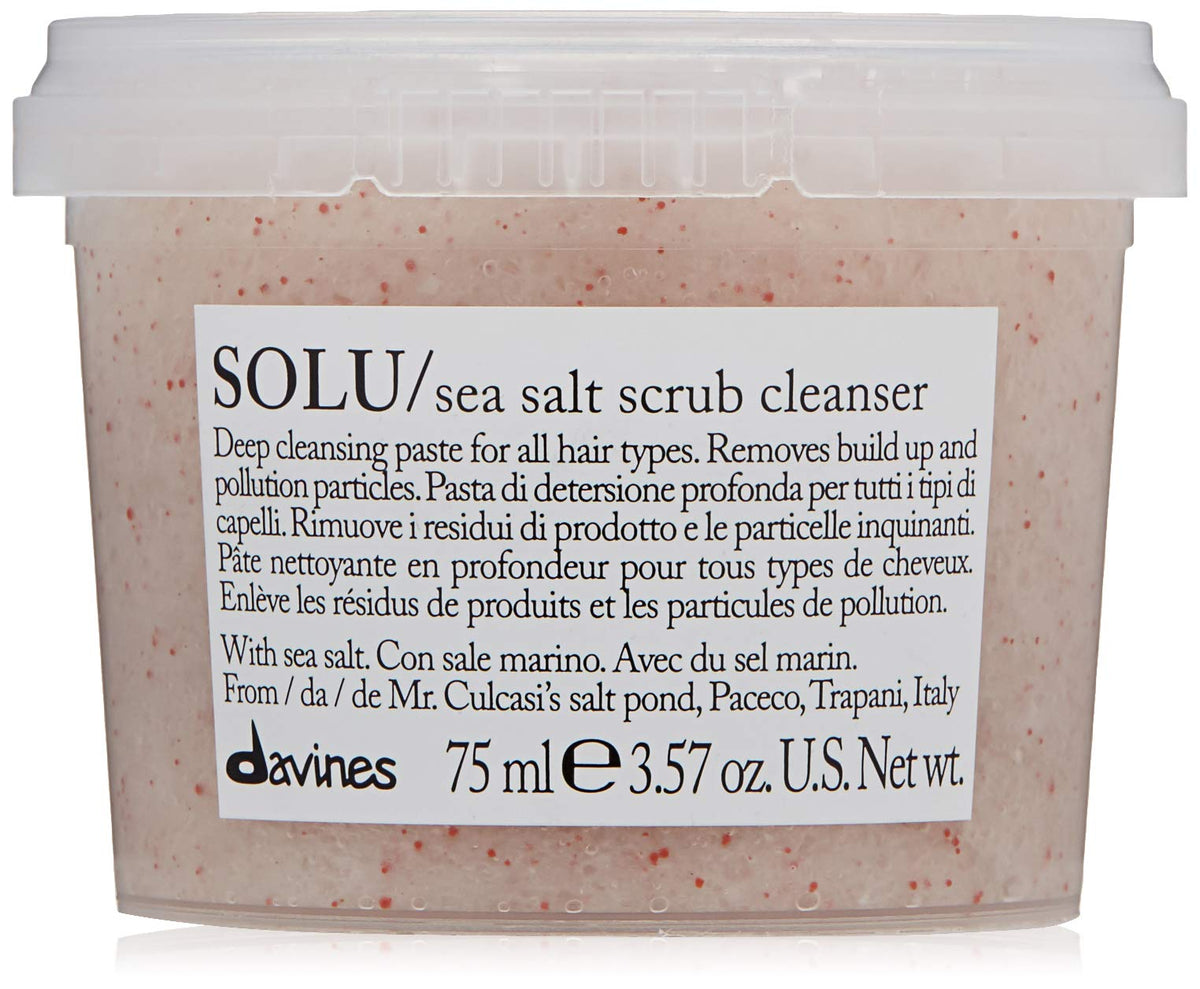 Davines front packaging showing product name and travel size benefit