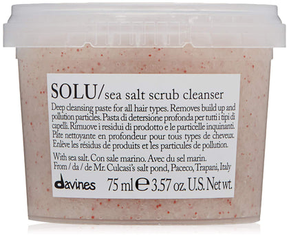 Davines front packaging showing product name and travel size benefit