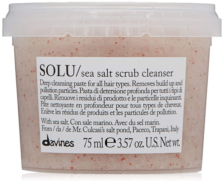 Davines front packaging showing product name and travel size benefit