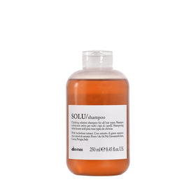 Davines SOLU front packaging showing product and size, conveys professional results