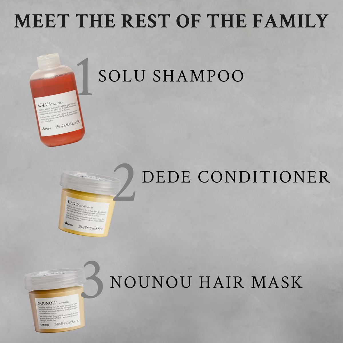 Davines sea salt and beet sugar ingredients showing natural cleansing action