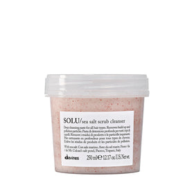 Davines SOLU front packaging showing product and size benefits
