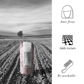 Davines application on damp hair demonstrating added body and effortless texture