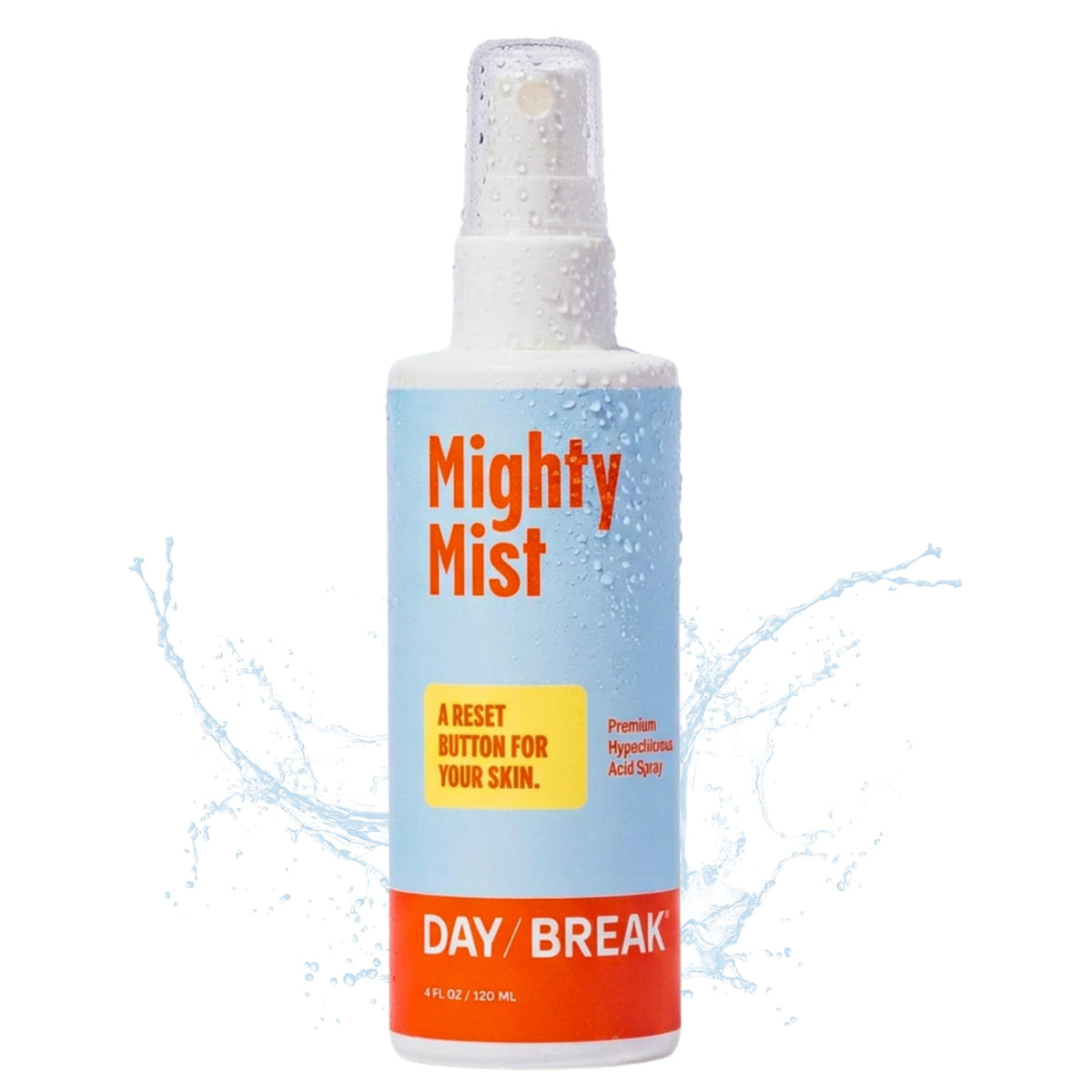 Daybreak Skincare bottle front packaging showing clean design and benefit