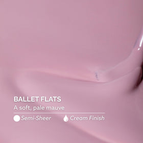 Close-up swatch of Ballet Flats texture revealing semi-sheer cream finish and buildable coverage