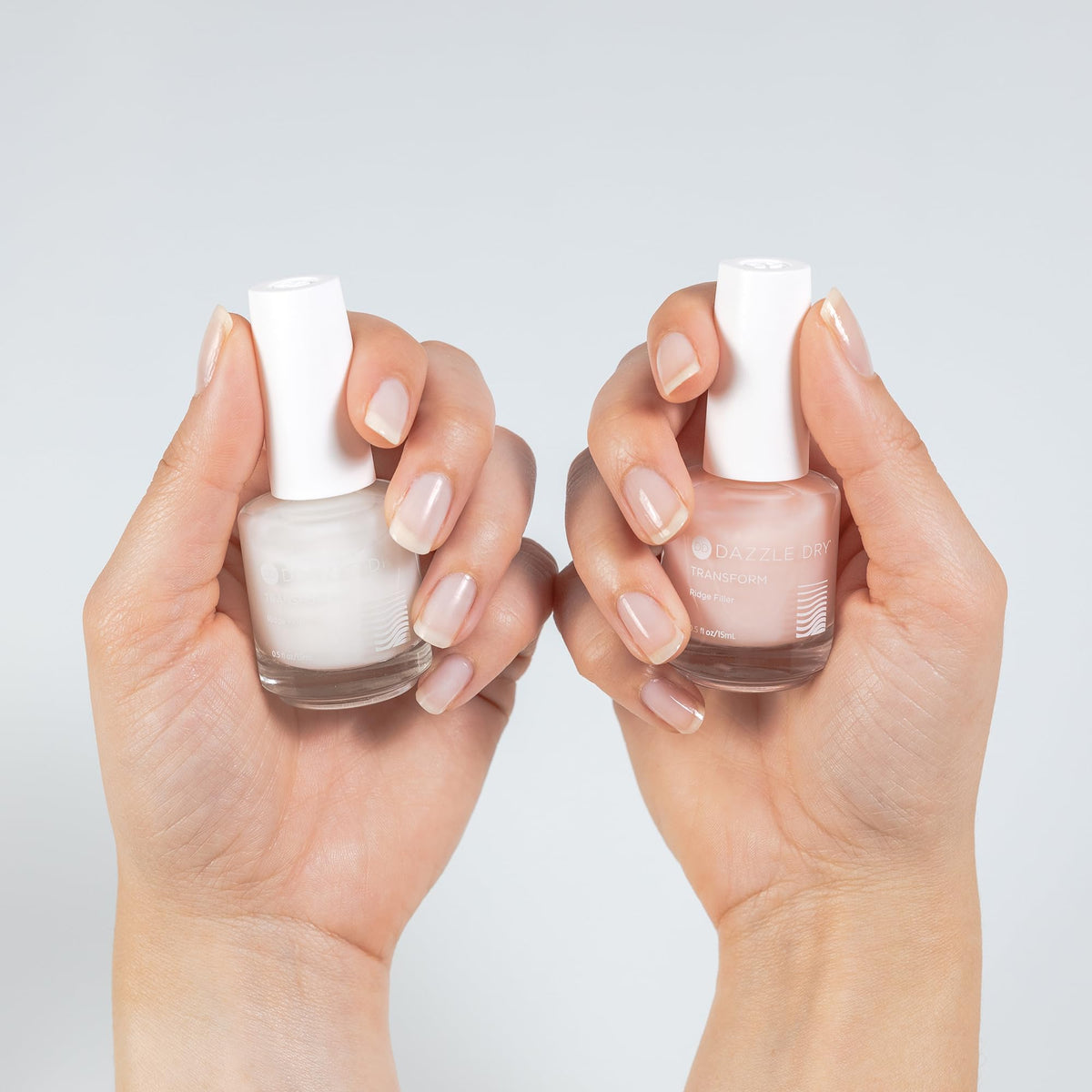 Dazzle Dry on natural nails in lifestyle scene for everyday refined look