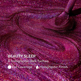 Dazzle Dry lacquer texture close-up revealing smooth holographic pigment