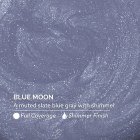 Dazzle Dry lacquer bottle close-up showing Blue Moon shimmer and applicator