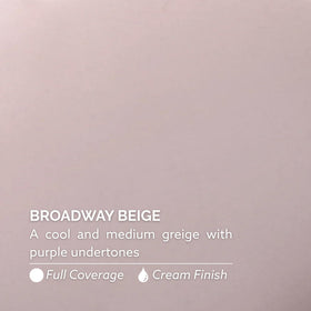 Dazzle Dry Broadway Beige swatch on nail wheel demonstrating true color