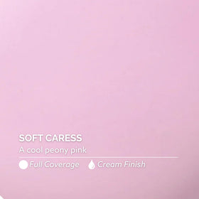 Dazzle Dry brush stroke of Soft Caress showing smooth application and even coverage benefit
