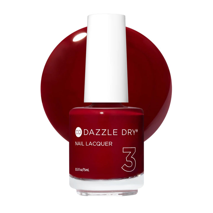 Dazzle Dry C.E.O. front packaging showing deep wine-red lacquer and brand