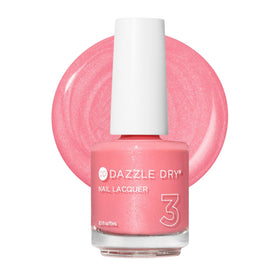Dazzle Dry front bottle showing Cherry Blossom shade and sleek label for color identification