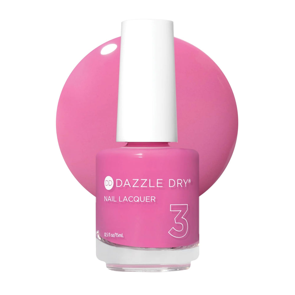 Dazzle Dry Cherry Parfait front bottle showing bright pink color and brand