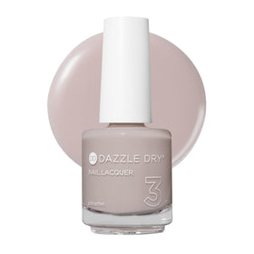 Dazzle Dry bottle front view showing Chiffon Moment taupe shade and benefit long-wear