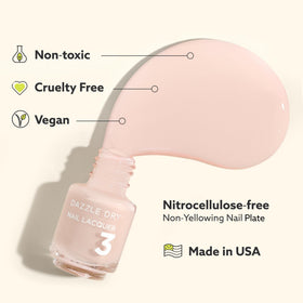 Dazzle Dry color swatch on nail wheel demonstrating full-coverage shimmer