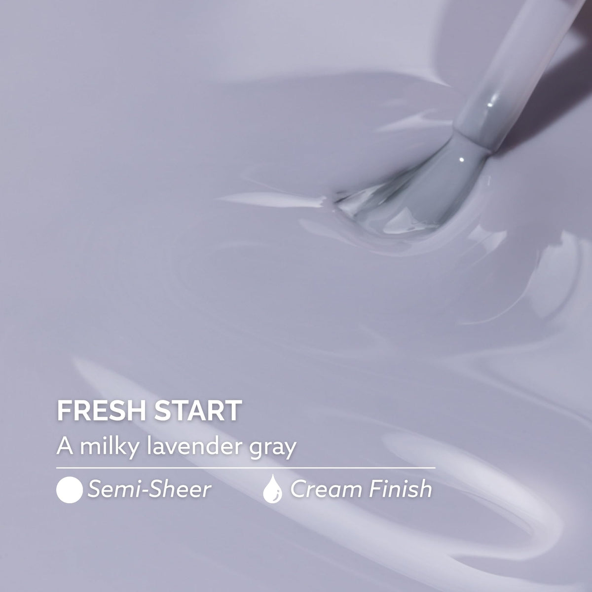 Dazzle Dry brush stroke of Fresh Start lacquer showing smooth application benefit