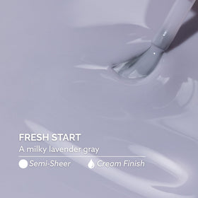Dazzle Dry brush stroke of Fresh Start lacquer showing smooth application benefit