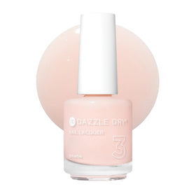 Dazzle Dry front bottle showing pale pink shade and easy-pour neck for neat application