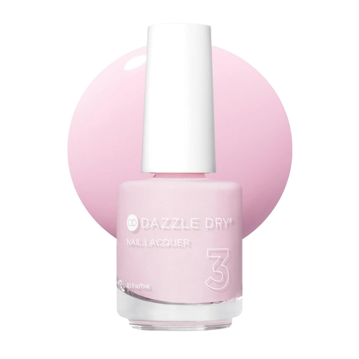 Dazzle Dry front bottle showing Girlishly Giddy shade and sleek packaging benefit quick identification