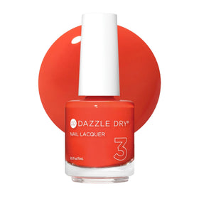 Dazzle Dry front bottle view showing Red Hot Chili vivid color and benefit of quick-dry