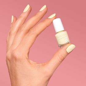 Dazzle Dry label closeup showing product details and ingredient transparency benefit