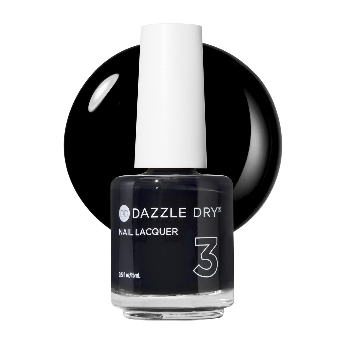 Dazzle Dry front packaging showing Midnight Express black cream and benefits