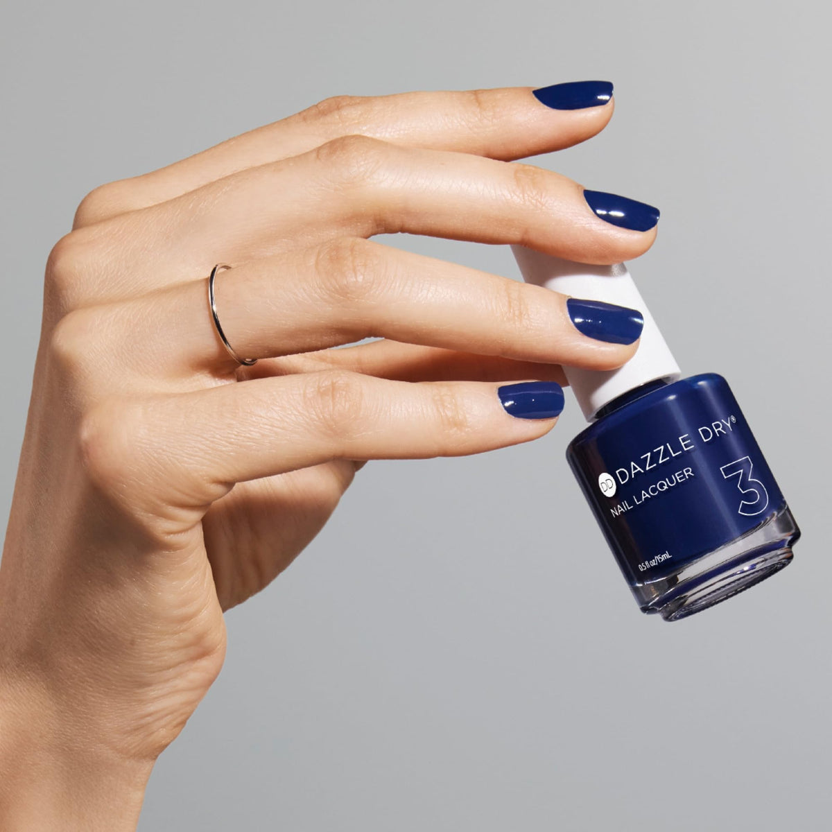 Dazzle Dry close-up gloss on nail highlighting high-shine durable finish