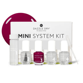 Dazzle Dry mini kit front packaging showing contents and benefit convenience