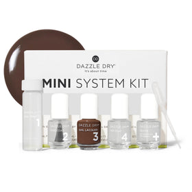 Dazzle Dry front packaging showing mini kit for travel-ready convenience