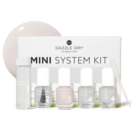 Dazzle Dry mini kit front packaging showing contents and compact convenience