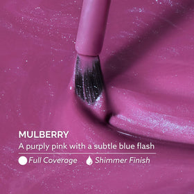 Dazzle Dry nail wheel swatches of Mulberry showing shimmer and color depth