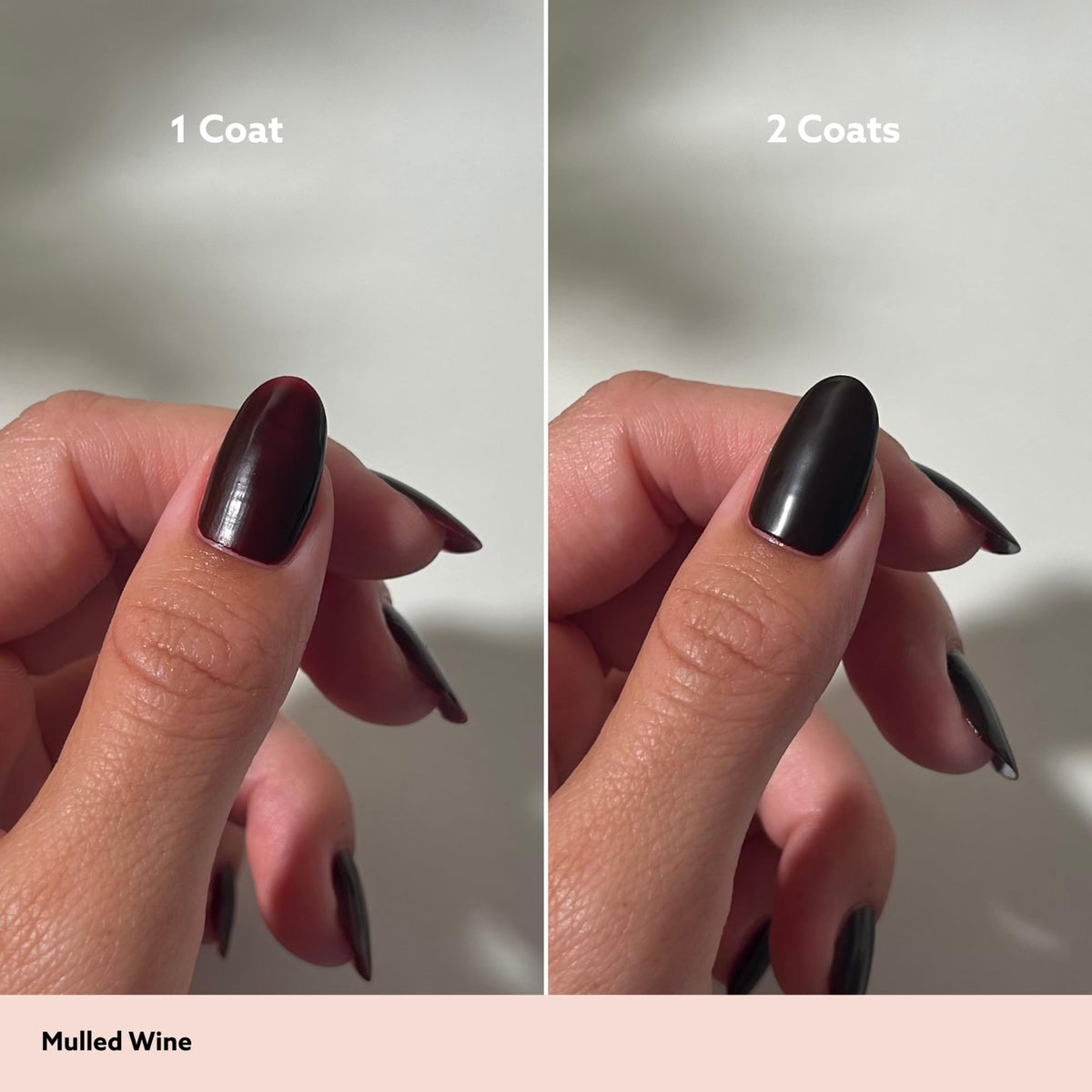 Dazzle Dry Mulled Wine texture close-up showing even pigment and glossy finish