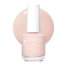 Dazzle Dry bottle front packaging showing peaches-and-cream nude for easy selection