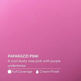Close-up of Dazzle Dry brush applying Paparazzi Pink, showing smooth even application