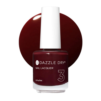 Dazzle Dry bottle front view showing deep wine red shade and brand