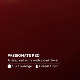 Dazzle Dry Passionate Red swatch on nails showing rich long-wear finish
